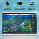 Aquarium Fish Tank and Cabinet with Complete Starter Kit - White Tank and Black Gravel