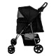 Pet Stroller with Rain Cover – Black