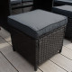 Rattan Corner Set - Black