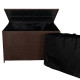 Rattan Corner Set &amp; Cushion Storage Box - Brown