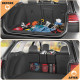 Detachable Seat Back Hanging Organisers Storage Bag with Zippers Large Capacity for Jeeps SUVs Vans - Black