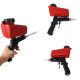 Air Sandblasting Gun Compressor Handheld Sand Blaster Shot for Remove Stains Rust and Clean Surfaces - Black + Red