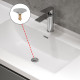 Pop Up Basin Sink Push Button Bathroom Push Drain Stopper Plugs Click Clack Plug Bolt - 38mm