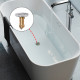 Pop Up Basin Sink Push Button Bathroom Push Drain Stopper Plugs Click Clack Plug Bolt - 66mm