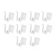 10pcs Wall Mounted Slipper Hooks Shoes Rack Hanging Shelf Self Adhesive Holder Organizer - White