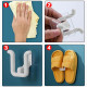 10pcs Wall Mounted Slipper Hooks Shoes Rack Hanging Shelf Self Adhesive Holder Organizer - White