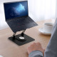 360-degree Rotation Metal Portable Laptop Tablet Stand Riser Bracket Adjustable Holder for Desk - Black