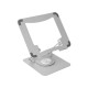 360-degree Rotation Metal Portable Laptop Tablet Stand Riser Bracket Adjustable Holder for Desk - Silver