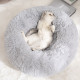 Detachable and Washable Comfy Donut Extra Large Dog Cat Beds Warm Bed Pet Round Plush Puppy Beds - 80cm Pink