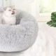 Detachable and Washable Comfy Donut Extra Large Dog Cat Beds Warm Bed Pet Round Plush Puppy Beds - 80cm Pink