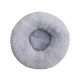 Detachable and Washable Comfy Donut Extra Large Dog Cat Beds Warm Bed Pet Round Plush Puppy Beds - 80cm Light Grey