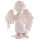 Cute Praying Cherub Figurine Holding Jewelled Silver Cross