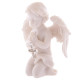 Cute Praying Cherub Figurine Holding Jewelled Silver Cross