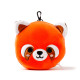 Red Panda Relaxeazzz Plush Round Travel Pillow &amp; Eye Mask Set