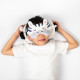 Relaxeazzz Travel Pillow &amp; Eye Mask - Adoramals Bali the Zebra