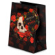 Skulls and Roses Red Roses Small Gift Bag