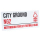 Nottingham Forest FC White Street Sign