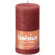 Delicate Red Bolsius Rustic Shine Pillar Candle (130 x 68mm)