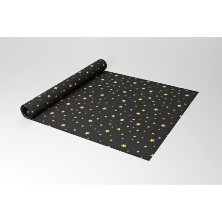 Black Kraft Gold Star Paper (50cmx100m)