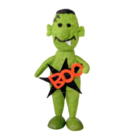 Felt Green Monster Boo Hanging Decoration (13.5cm)