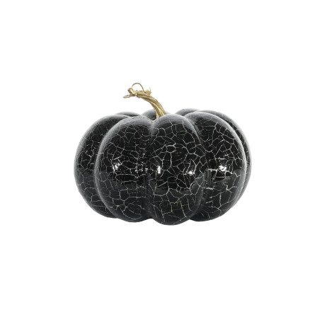 Crackled Finish Pumpkin - Black /Silver (15cm x 20cm)