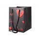 Romantic Black And Red Heart Hand Tie Bag