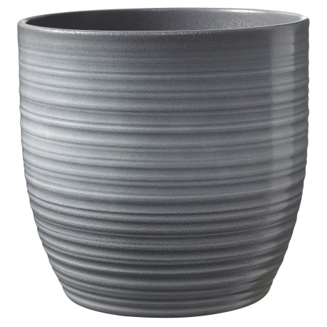 Bergamo Ceramic Pot Light Grey Glaze (19cm)