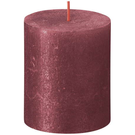 Red Bolsius Rustic Shimmer Metallic Candle (80 x 68mm)