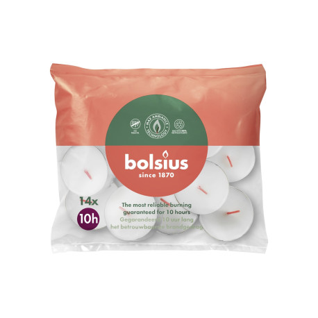 Bolsius Maxi Tealights - White (14 Pack)