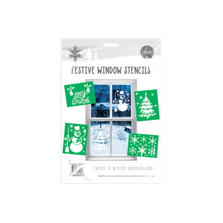 Christmas Window Stencils (4 Pack)