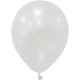 White Metallic Latex Balloon - 12 inch (Pk 100)