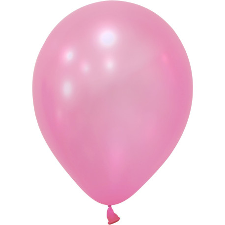 Pink Metallic Latex Balloon - 12 inch (Pk 100)