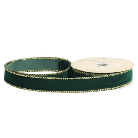 Green Velvet ribbon (25mm x 10 yds)