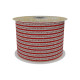 Red and Natural Striped Fabric Ribbon (63mm x 9m)