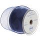 Navy Wired Chiffon Ribbon 70mm