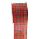 Tartan Wired Edge Ribbon 63mm