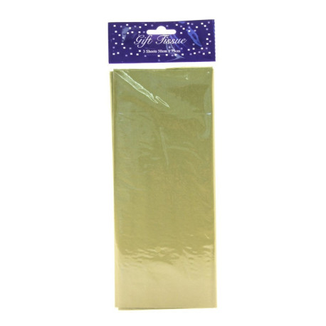 Metallic Gold Tissue Paper Retail Pack 3 Sheets