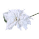 70cm PES Single Poinsettia with 2 Lvs White (12/120)