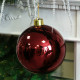 Burgundy Shiny Shatterproof Bauble (x1) (25cm)