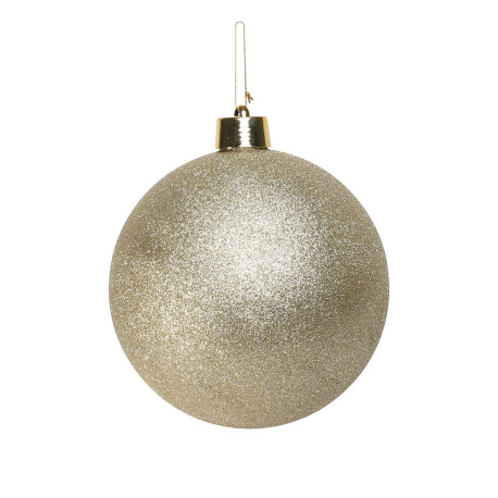 25cm Champagne Glitter Shatterproof Bauble (x1)