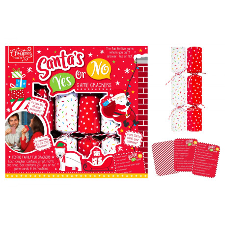 Santa Yes Or No Game Crackers (Pack of 6)