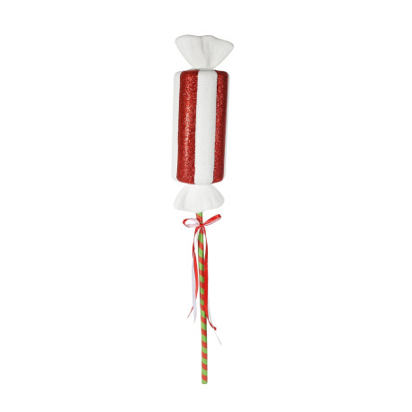 Red and White Glitter Candy Tube Spray (62cm)