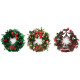 Baubles &amp; Bow Christmas Tinsel Wreath (Assorted)