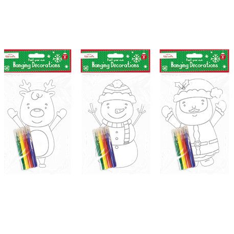 Colour Your Own Hanging Christmas Decoration (Assorted)