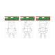 Christmas Jointed Card Decorations (Assorted Pack of 4)