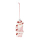 Santa with Candycane Hanging Decoration (13cm)