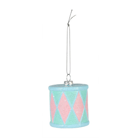 Pastel Drum Hanging Decoration (6cm)