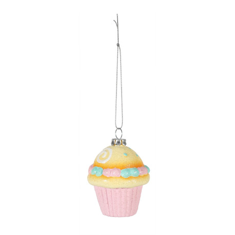 Pastel Cupcake Hanging Decoration (7cm)