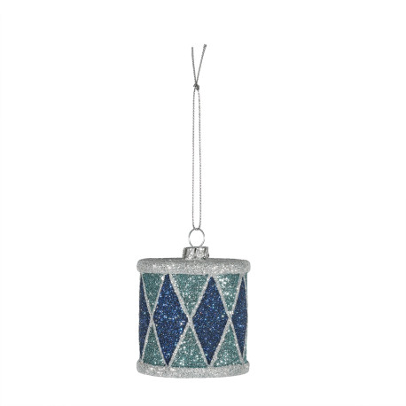 Blue Drum Hanging Decoration (6cm)