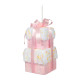 Pink Stack of Presents Hanging Decoration (25cm)